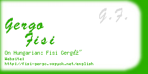 gergo fisi business card